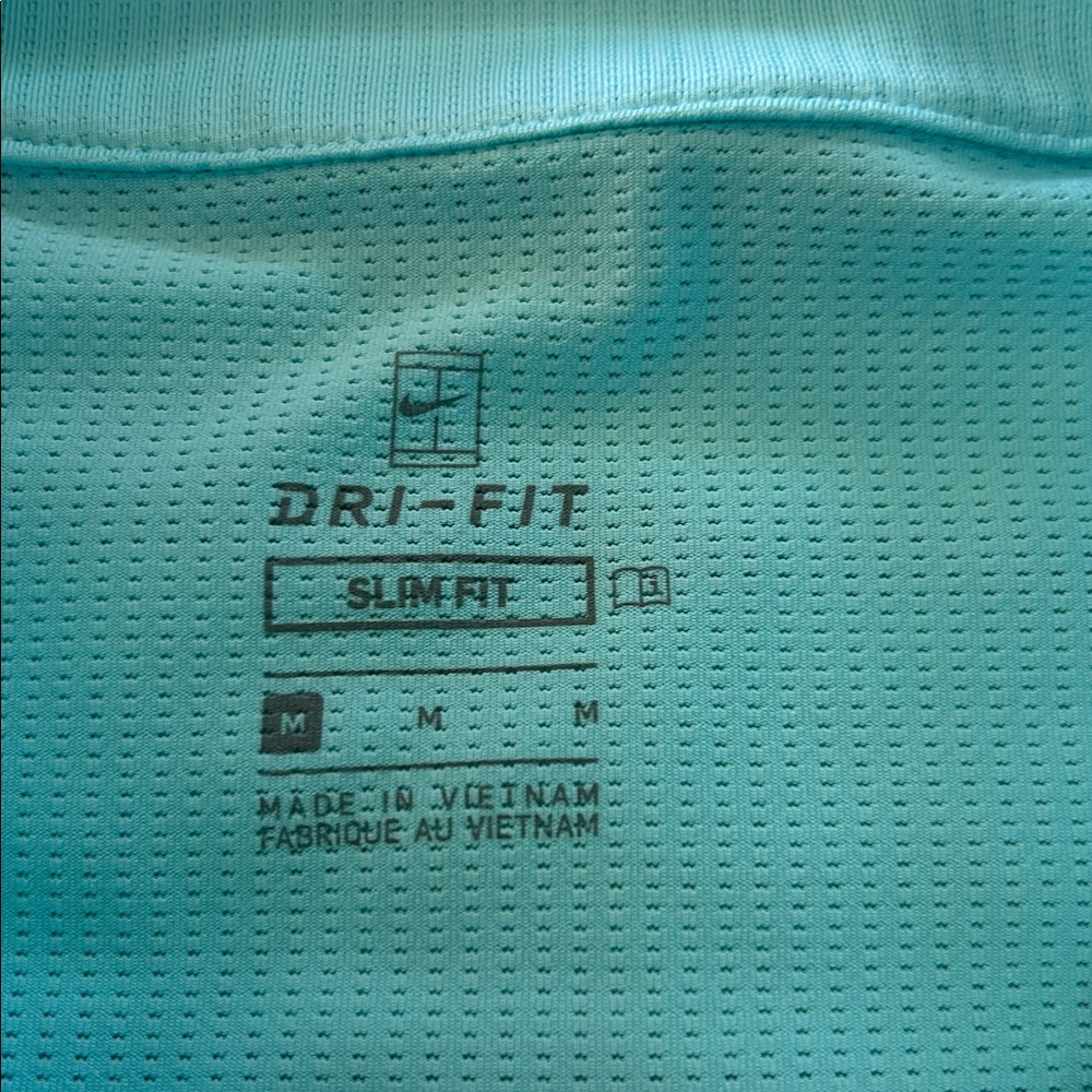 Nike Light Blue Half-Zip Pullover with Black Swoosh - Picture 3 of 5